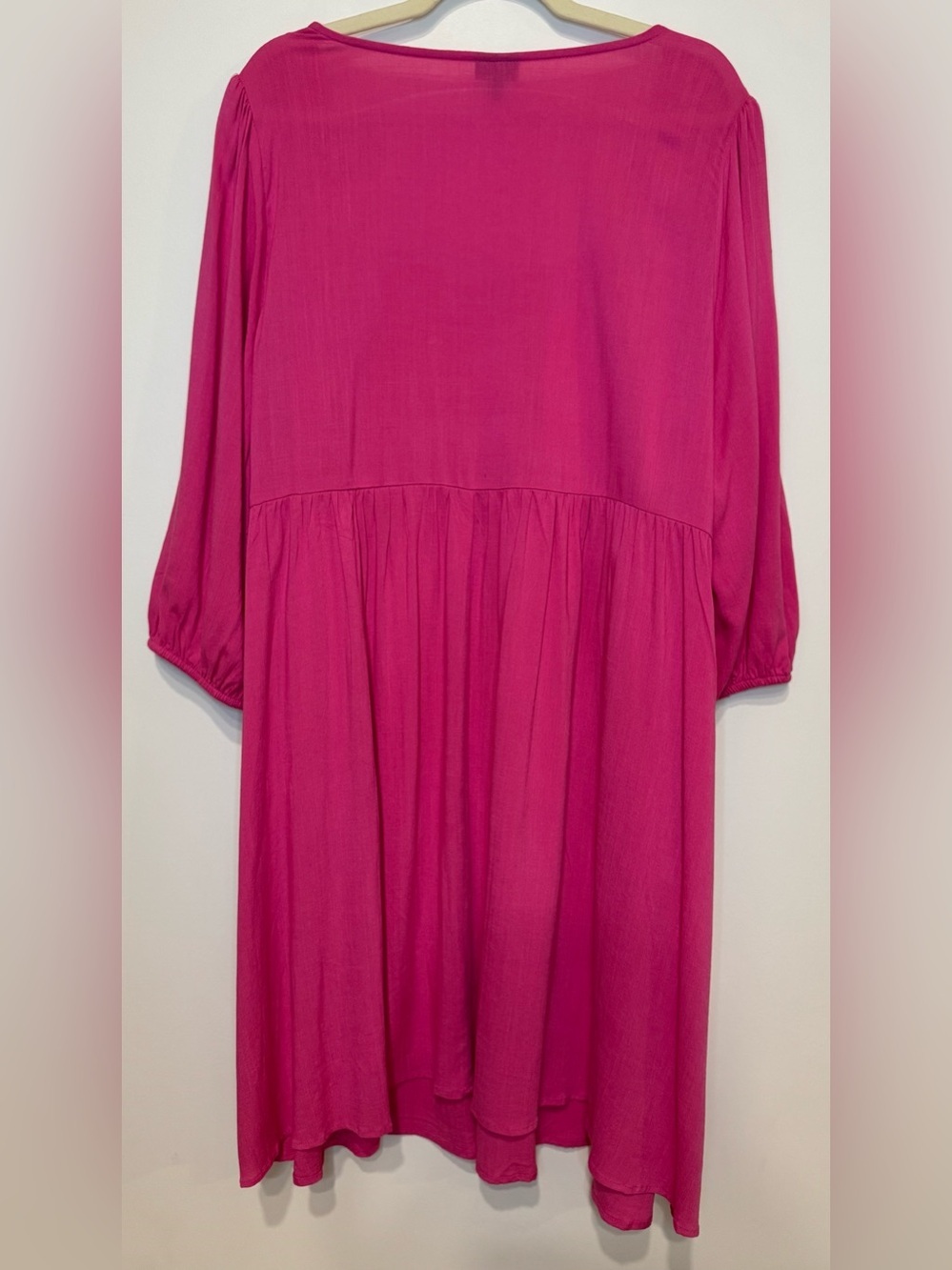 Torrid Mini Rayon Pink Slub Pintuck Neck Skater Dress Size 3X - Picture 6 of 11